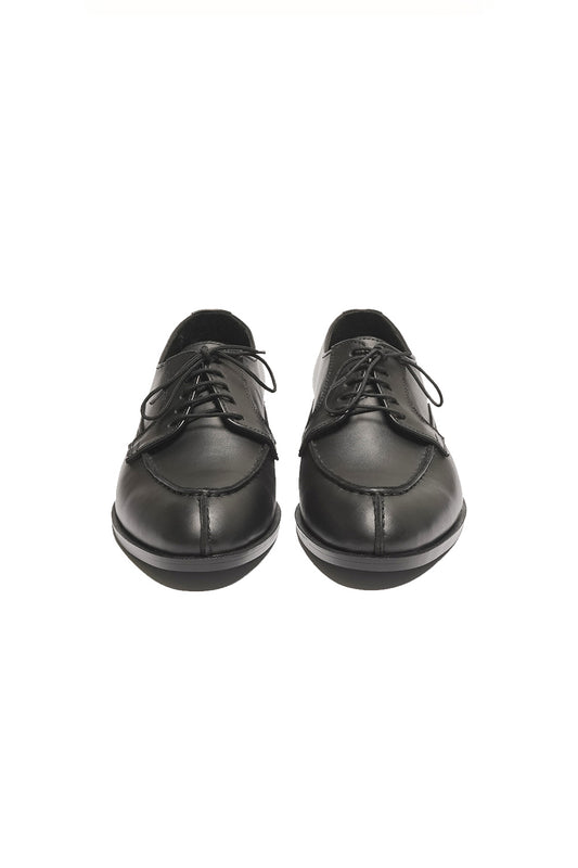 Black Burnish Split-toe Derby