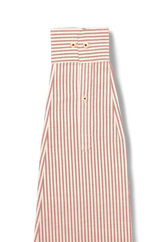 Burgundy Striped Cotton Shirt