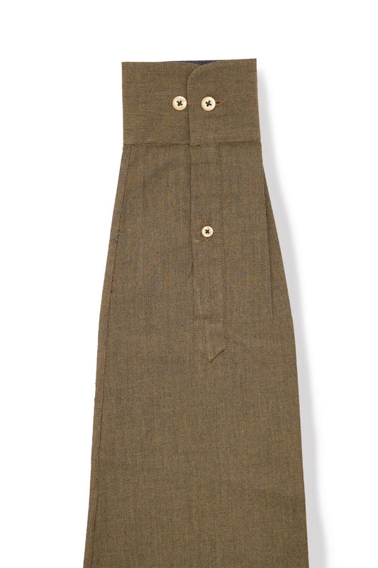 Beige Camp Collar Half Sleeves Linen Shirt