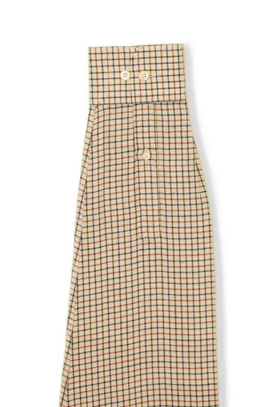 Beige-Blue Chequered Shirt