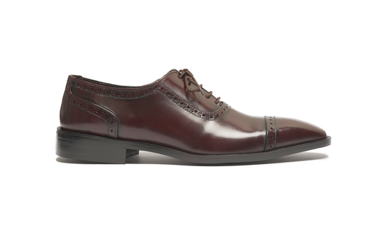 Burgundy Rough Buff Brogues