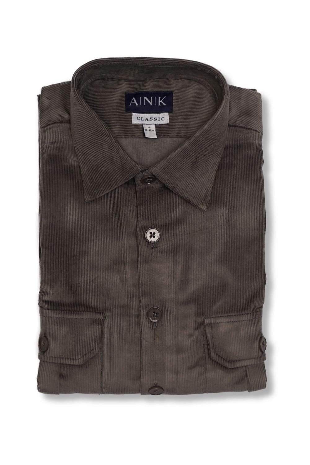 Light Grey Corduroy Overshirt