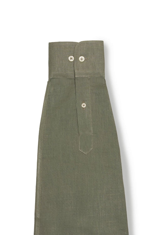 Olive Green Linen Shirt