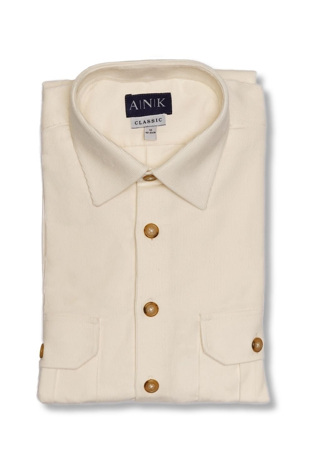 White Corduroy Overshirt