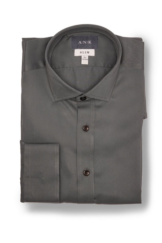 Teal Fine Twill Cotton Shirt