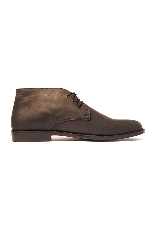 Grey Natural Wax Finish Chukka Boots