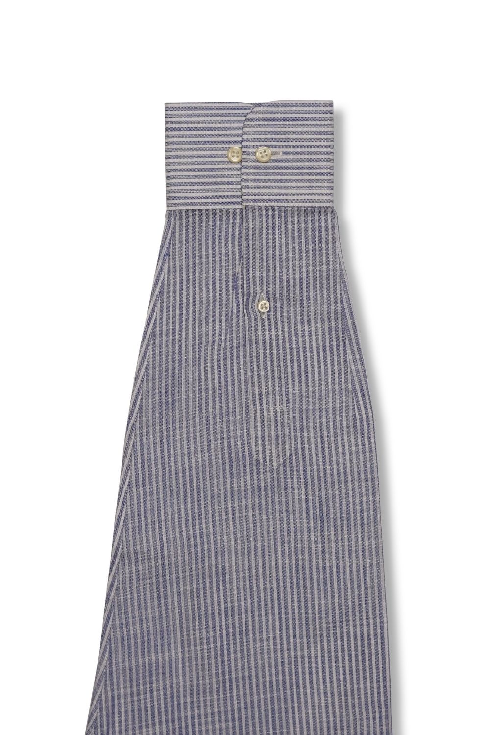 Blue-white Striped Linen Shirt