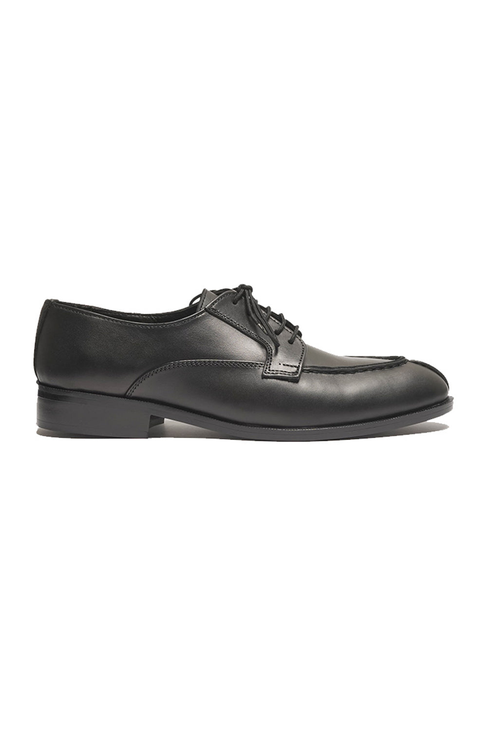 Black Burnish Split-toe Derby