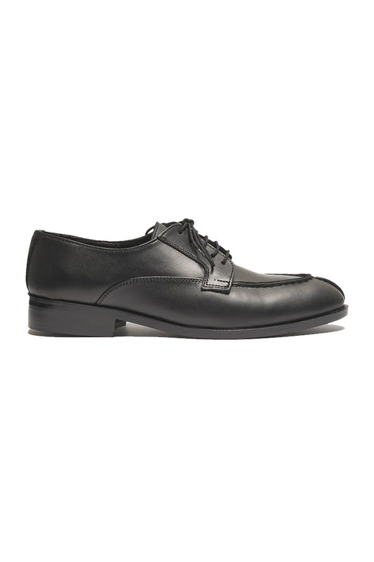 Black Burnish Split-toe Derby