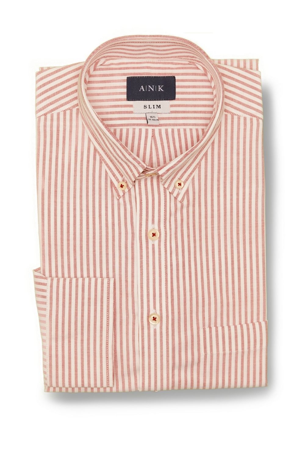 Burgundy Striped Cotton Shirt