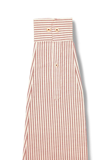 Burgundy Striped Cotton Shirt