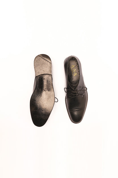Black Burnish Oxfords