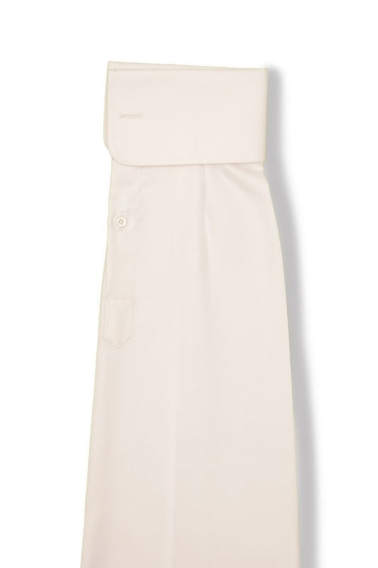 White Twill French Cuff Cotton Shirt