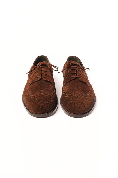 Brown Suede Wingtips