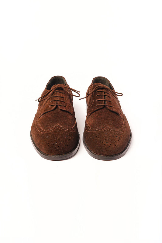 Brown Suede Wingtips