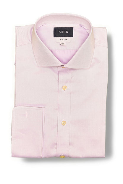 Purple Twill French Cuff Cotton Shirt