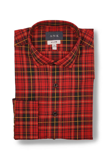 Red Tartan Cotton Shirt
