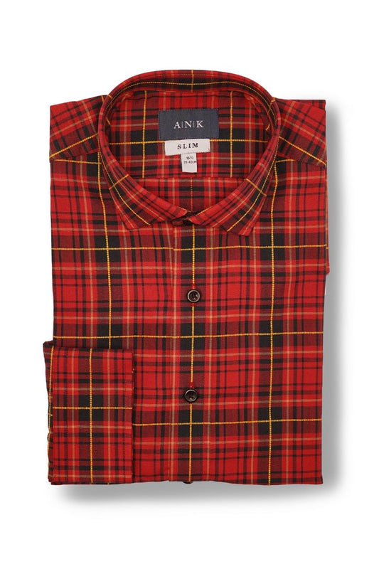 Red Tartan Cotton Shirt