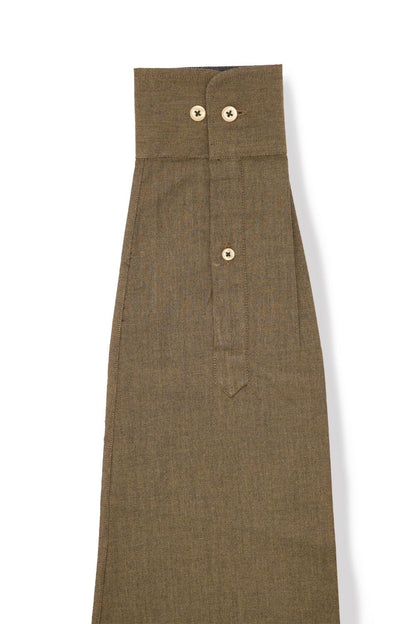 Beige Camp Collar Half Sleeves Linen Shirt