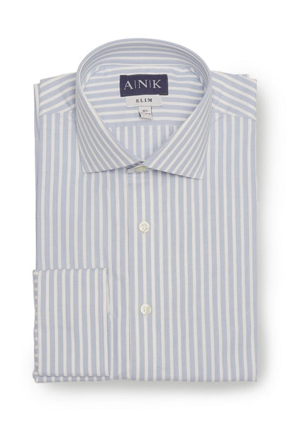 Blue Striped Cotton Shirt