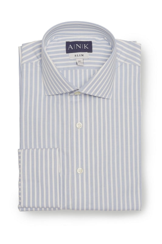 Blue Striped Cotton Shirt