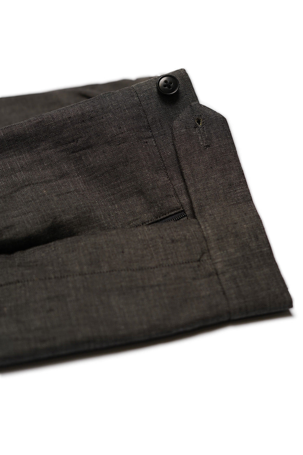 Charcoal Grey Straight Cut Linen Trousers