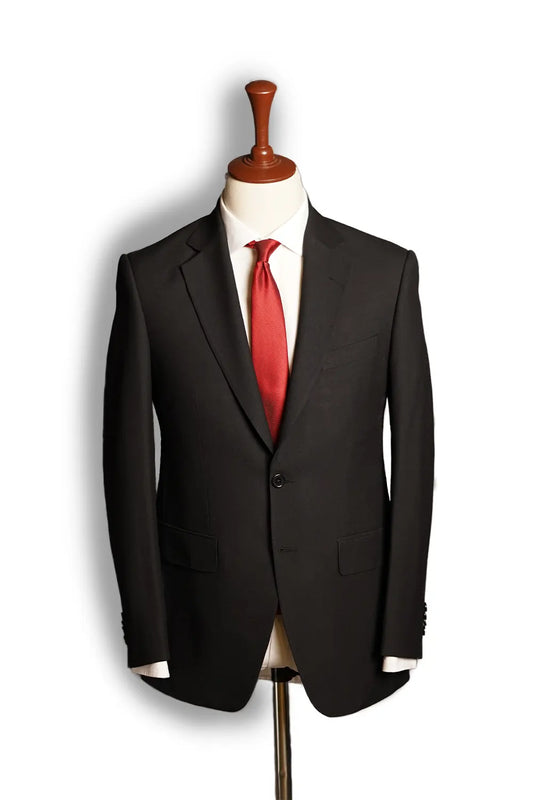 Black wool blend 2-piece suit