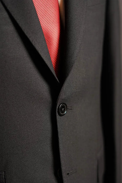 Black wool blend 2-piece suit
