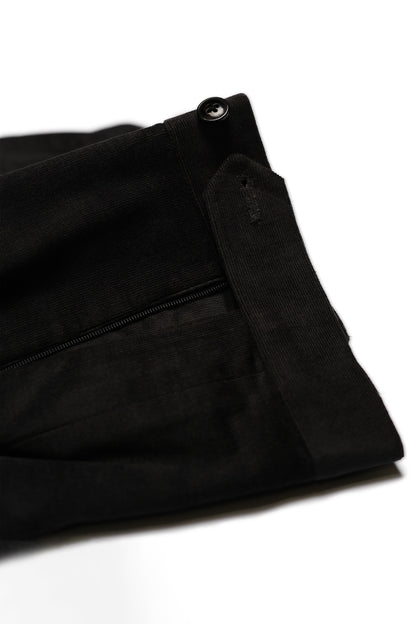 Charcoal Grey Straight Cut Corduroy Trousers