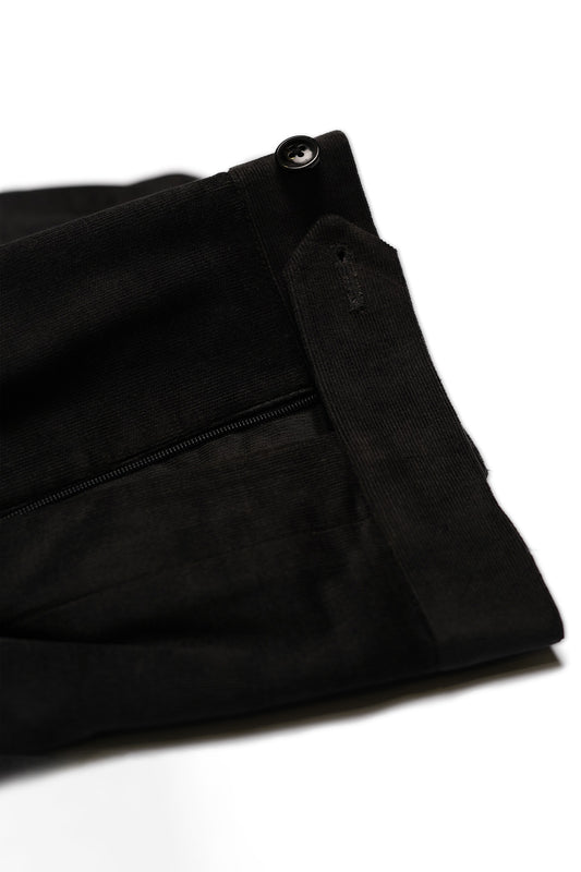 Charcoal Grey Straight Cut Corduroy Trousers