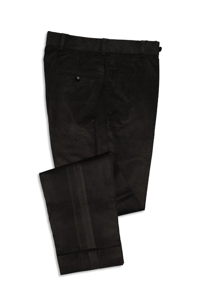 Charcoal Grey Straight Cut Corduroy Trousers