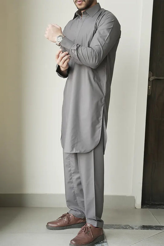 Grey Shalwar Kameez
