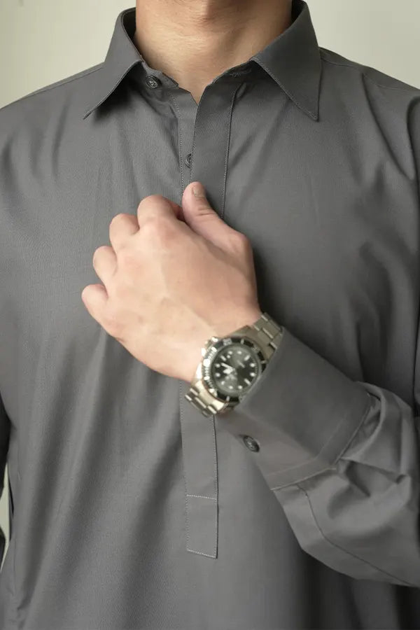 Grey Shalwar Kameez