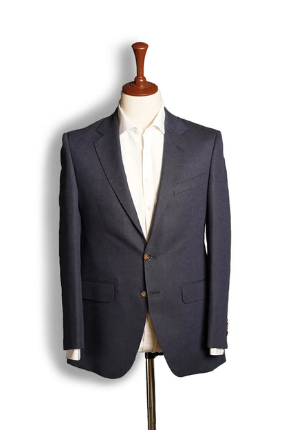 Navy blue 2-piece linen suit