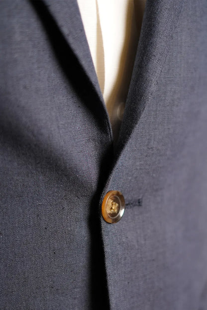 Navy blue 2-piece linen suit
