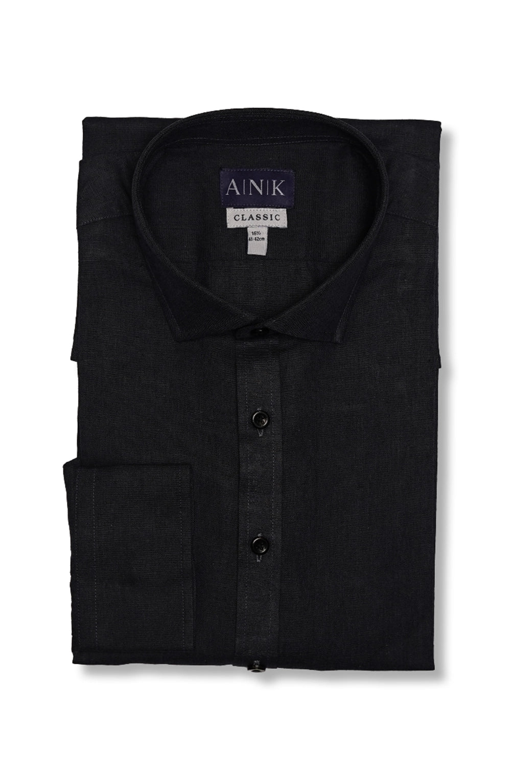 Navy Blue Linen Shirt